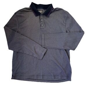 UNTUCKit Men's Size size X-Large Long Sleeve Polo Blue Collared Button Up Shirt